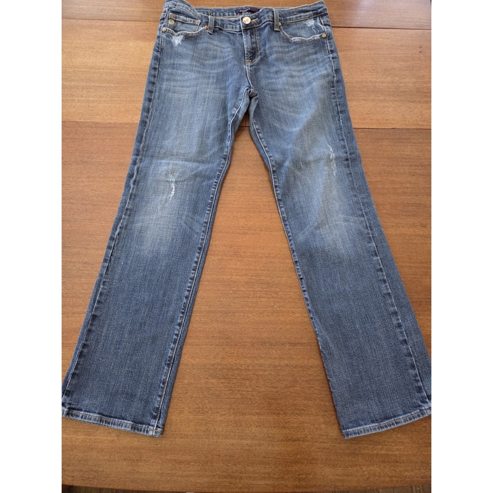 Vigoss New York Straight Jeans Womens 13 Light Distress